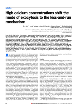 High calcium concentrations shift the mode of exocytosis to the kiss