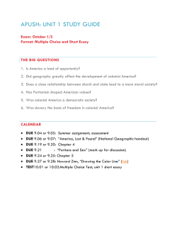 APUSH: UNIT 1 STUDY GUIDE