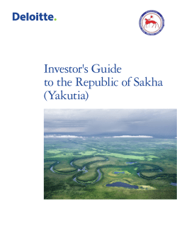 Investor`s guide to the Republic of Sakha (Yakutia)