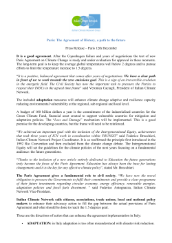 CS - Italian Climate Network - Paris Agreement