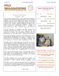 October - Utah Association of Woodturners