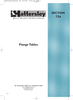 Flange Tables