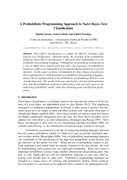 A Probabilistic Programming Approach to Naive Bayes Text