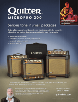 Serious tone in small packages