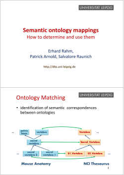 Semantic ontology mappings Ontology Matching
