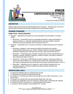 cardiovascular fitness - The Described and Captioned Media Program