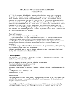 AP Summer Work - Timpview High School