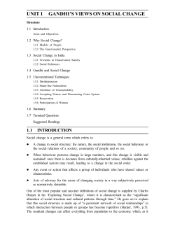 unit 1 gandhi`s views on social change