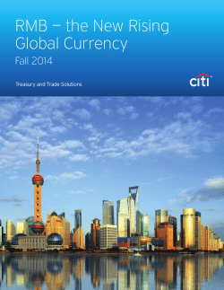 RMB &mdash; the New Rising Global Currency