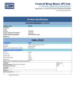 CaBr2.XH2O - CDH Fine Chemicals