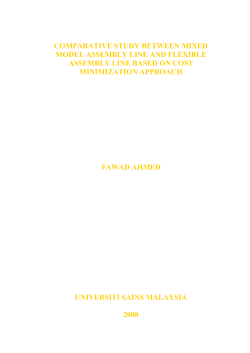 comparative study between mixed model assembly line and flexible