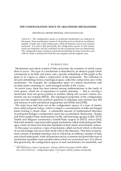 THE CONFIGURATION SPACE OF ARACHNOID MECHANISMS
