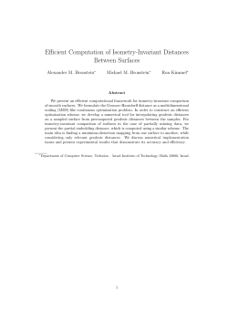 Efficient computation of isometry-invariant distances between surfaces