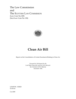 Clean Air Bill - Scottish Law Commission
