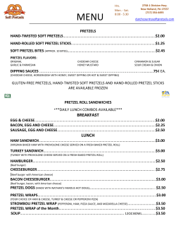 Menu - Dutch Country Soft Pretzels