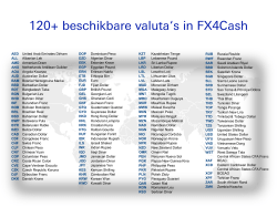 120+ beschikbare valuta`s in FX4Cash