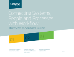 Connecting Systems, People and Processes with Workflow