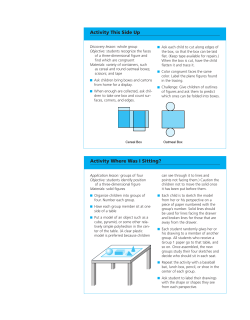 Activity This Side Up Activity Where Was I Sitting?