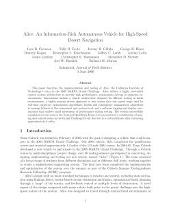 Alice: An Information-Rich Autonomous Vehicle for High