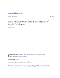 Tessie Hutchinson and the American System of Capital Punishment