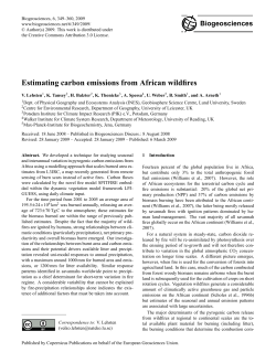 Estimating carbon emissions from African wildfires