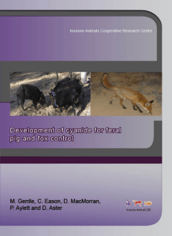 Development of cyanide for feral pig and fox control