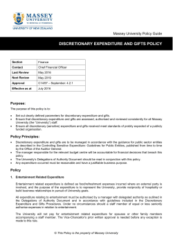 discretionary expenditure and gifts policy