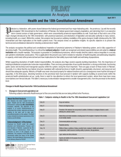 Health and the 18th Constitutional Amendments