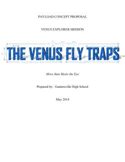 PAYLOAD CONCEPT PROPOSAL VENUS EXPLORER MISSION