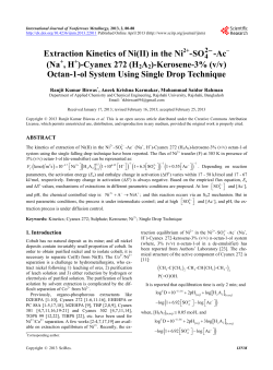 Extraction Kinetics of Ni(II) in the Ni2+- SO42--Ac-(Na+, H+)