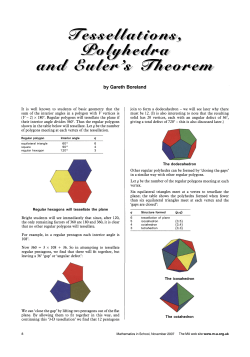 Tessellations, polyhedral and Euler`s Theorem