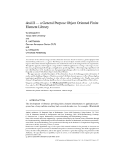 deal.II &mdash; a General Purpose Object Oriented Finite Element Library
