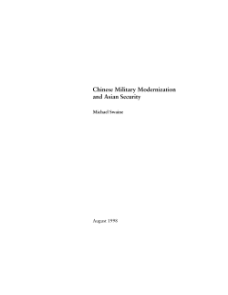 Chinese Military Modernization and Asian Security