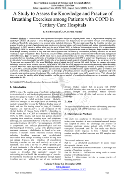 A Study to Assess the Knowledge and Practice of Breathing