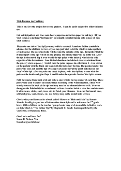 Tipi diorama instructions