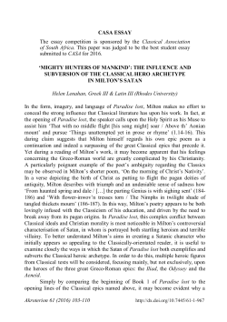 Akroterion 61 (2016) 103-110 CASA ESSAY The essay competition