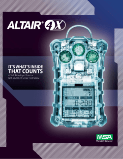 MSA ALTAIR 4X Multigas Detector Datasheet PDF