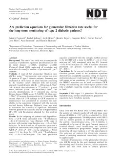 Are prediction equations for glomerular filtration rate useful for the