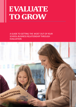Evaluate to Grow - Department of Education and Training
