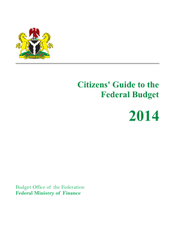 Citizens` Guide to the Federal Budget 2014