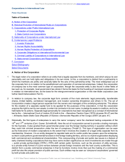 Corporations in International law