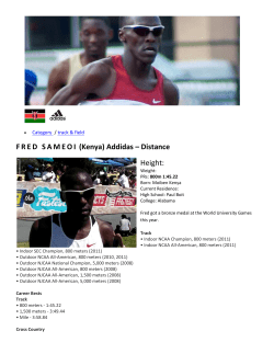 F R E D S A M E O I (Kenya) Addidas – Distance Height: