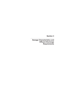 Section 3 Sewage Characteristics and Effluent Discharge