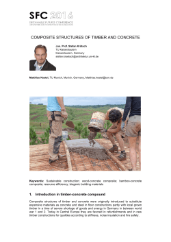COMPOSITE STRUCTURES OF TIMBER AND CONCRETE