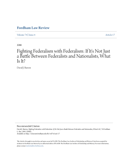 Fighting Federalism with Federalism