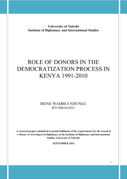Role of donors in the democratization process in