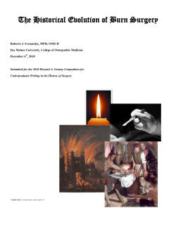 The Historical Evolution of Burn Surgery