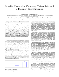 Scalable Hierarchical Clustering: Twister Tries with a Posteriori Trie