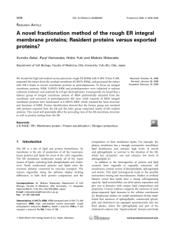A novel fractionation method of the rough ER integral membrane
