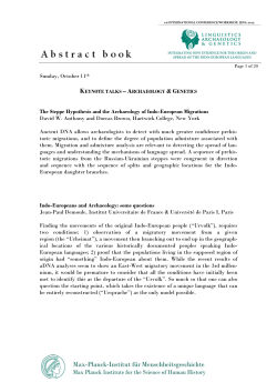 Abstract Book - Max-Planck-Institut f&uuml;r Menschheitsgeschichte